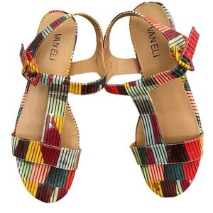 VANELI Colorful Womens Burlie T Strap Sandals